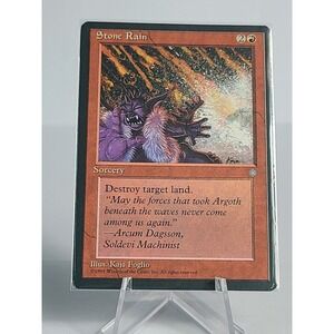 MTG Stone Rain Ice‎ Age 1995 Black Border LP Red Sorcery Land Destruction